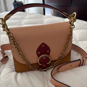 Coach Beat Color Block Tan and Brown Women's Bag